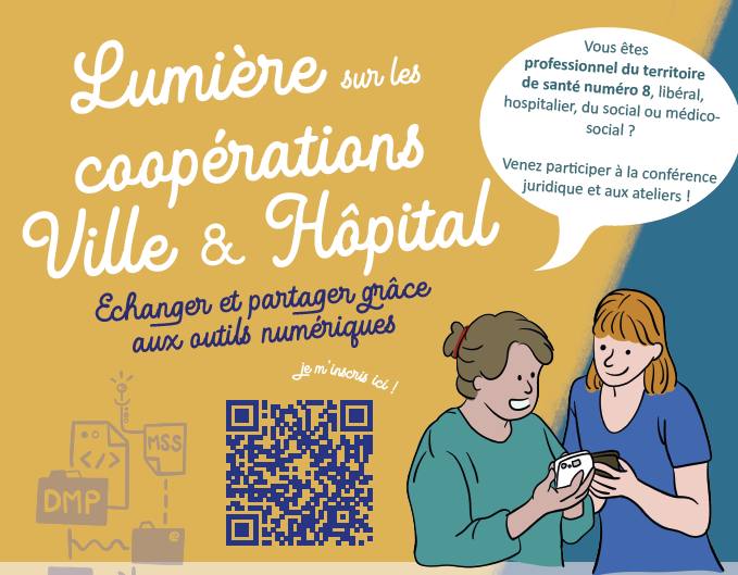 Affiche Lumière sur les coopérations ville et hopital 2024